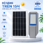 Đèn Đường Năng Lượng Mặt Trời 500W vỏ nhôm, Tấm Pin Mono 67 x 45cm