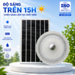 Đèn Năng Lượng Mặt Trời 1000W Ốp trần, Chip 5054, Tấm Pin Mono 67 x 45cm