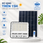 Đèn Năng Lượng Mặt Trời 1000W vỏ nhôm, Chip LED mắt ngọc 5054, Tấm Pin Mono 67 x 45cm