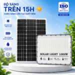Đèn năng lượng măt trời kim cương công suất khủng 1000W, Sáng 14h, Tấm pin Mono 670 x 530 mm